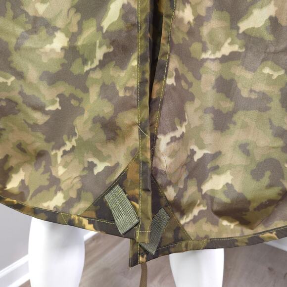 Soviet Plash Palatka Rain Poncho Woodland Camo Tent Coat Nylon Made in Russia - Picture 12 of 12